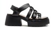 © Christian Bunge - single retro platform shoe for woman, 70s trend, 16:9, copy and text space