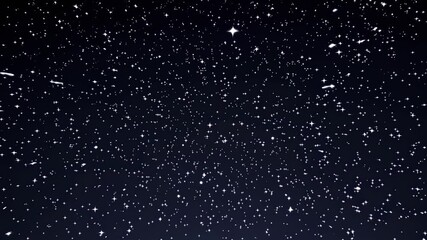 Poster - Stargazing on a clear night with shooting stars and celestial wonders in the sky