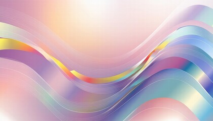 Poster - Stunning White Abstract Background Featuring Holographic Surface with Rainbow Silver Reflective Iridescent Texture for Creative Design and Artistic Projects