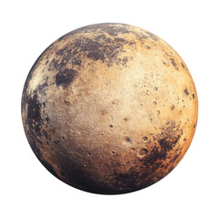 Wall Mural - detailed mercury planet with craters and rocky surface isolated on white background. celestial body 