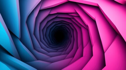 Poster - Abstract Colorful Spiral Tunnel Design with Purple and Blue Shades