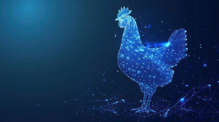 Digital Rooster Illustration