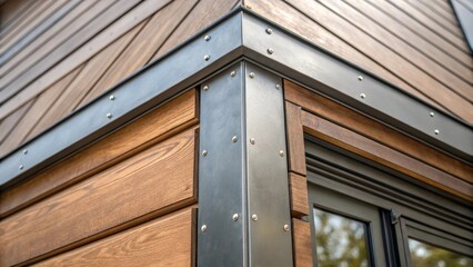 Aufkleber - A detailed shot highlighting the seamless joints between overlapping sheet metal panels revealing expertly crafted welds that showcase meticulous workmanship. The metallic sheen