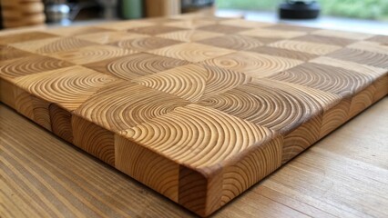 Poster - Close inspection of the end grain of a crosslaminated panel illustrates the intricate patterns formed during the milling process. The cyclical rings tell a story of growth and time