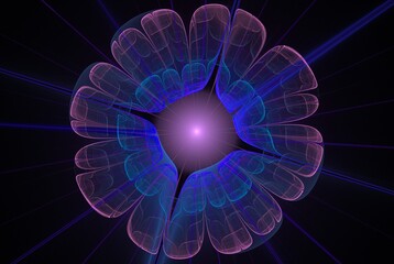 Poster - Computer generated fractal pattern and shape
