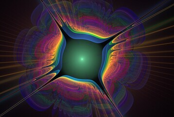Poster - Computer generated fractal pattern and shape