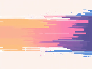 Wall Mural - Abstract glitch art background with pastel colors. Perfect for design projects.