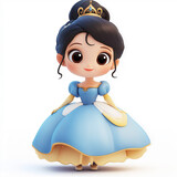 girl in a blue dress
