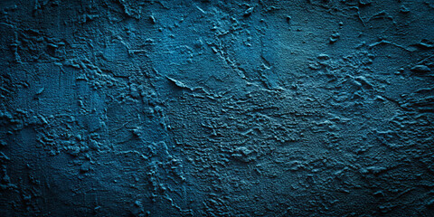 Poster - A textured surface in deep blue showcases intricate patterns and shadows, creating a visually striking backdrop that adds depth and interest