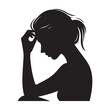 © HUMAUN - Upset Woman vector silhouette SH