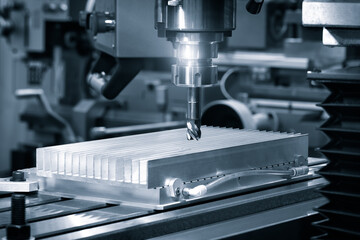 Aufkleber - Industrial metalworking cutting process by milling cutter, Industrial concept