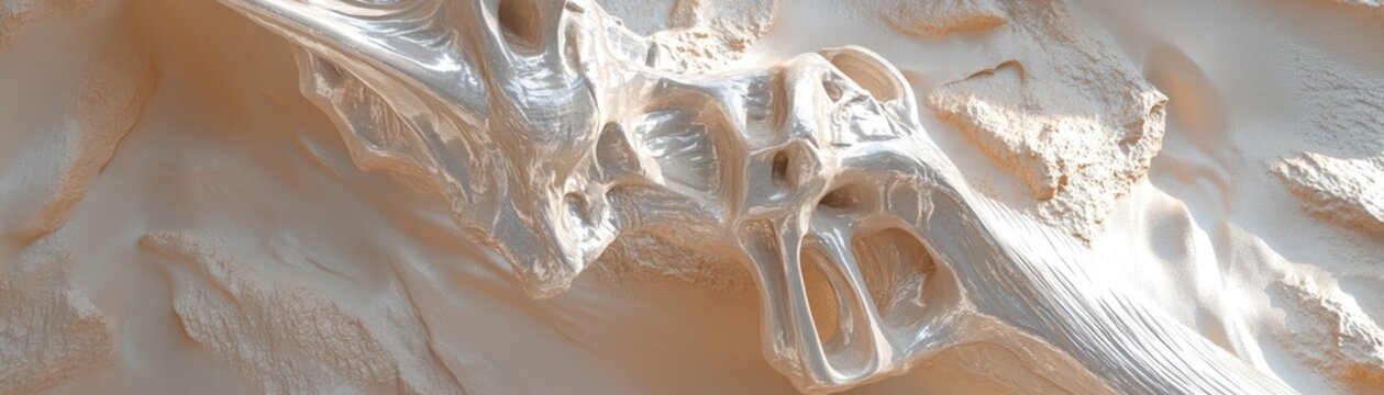 Abstract representation of organic structures resembling bone or coral formations.