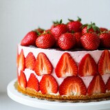 Käsesahnetorte mit Erdbeeren