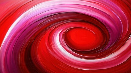 Wall Mural - A red and pink swirl painting on a white background