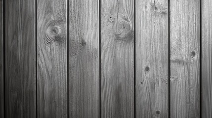 Wall Mural - A black and white photo of a wooden wall