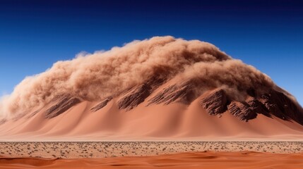 Poster - A large dust storm in the middle of a desert