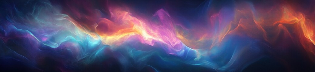 Aufkleber - Abstract colorful nebula, vibrant cosmic swirls, dynamic energy.