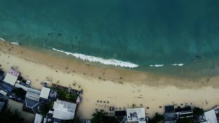 Canvas Print - Aerial View of Tropical Beach with Turquoise Waters