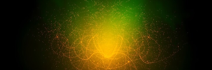 Wall Mural - Abstract dark glowing particle background
