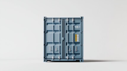 Poster - A light blue shipping container on a white background.