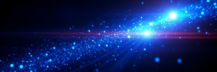 Wall Mural - Abstract dark glowing particle background