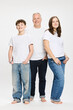 © Stefanie - Studio portrait of father with two teenage kids.