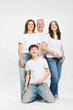 © Stefanie - Family portrait of mother and father with two teenage kids.