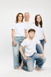 © Stefanie - Family portrait of mother and father with two teenage kids.