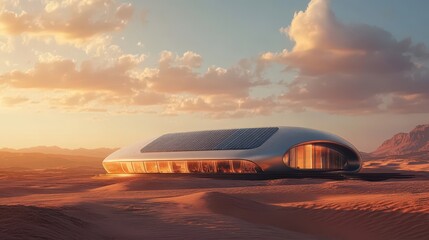 Poster - Futuristic Solar Powered Desert Residence Design