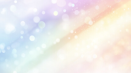 Wall Mural - holographic rainbow light refraction texture overlay with abstract soft bokeh effect on a transparen