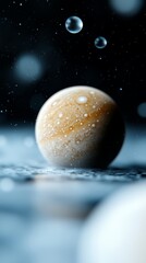 Wall Mural - A close up of a planet with water droplets on it