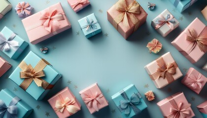 Wall Mural - gift box with ribbon