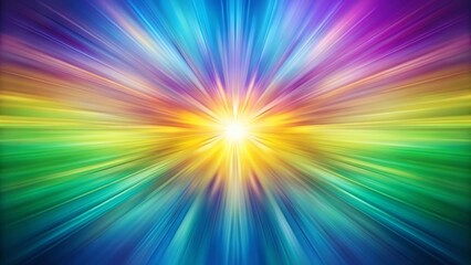 Poster - Pastel Radial Blur Background: Green, Yellow, Purple Spectrum Long Exposure Effect