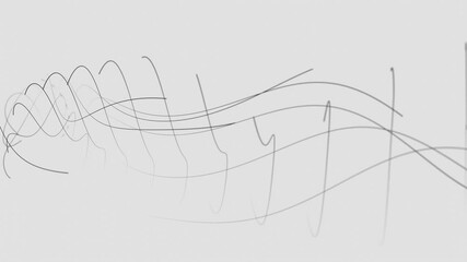Poster - Minimalist Abstract Flowing Lines on White Background
