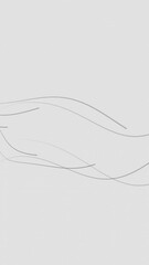 Aufkleber - Minimalist Abstract Flowing Lines on White Background