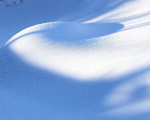 Sticker - Sunlit snowdrift with shadows.