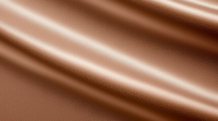 Poster - Luxurious, rich brown satin fabric with soft folds and gentle light reflections. Perfect for elegant design, fashion, and interior projects.