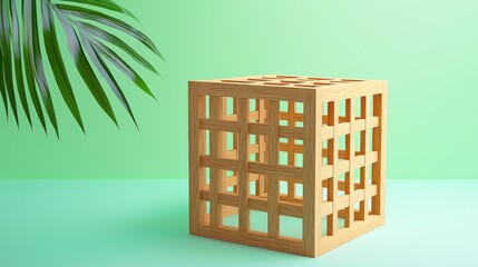 Poster - Modern Architectural Cube Building with Geometric Design and Minimalist Aesthetic