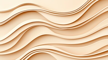 Poster - Elegant abstract 3D fluid wave pattern with smooth flowing curves and dynamic gradient background