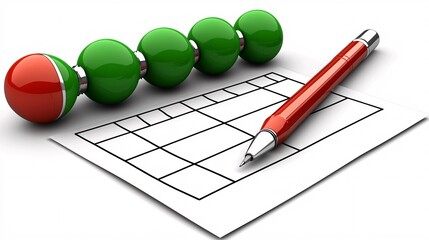 Poster - Insurance Risk Assessment detailed image of a checklist being marked during a risk evaluation session Stock Photo with side copy space