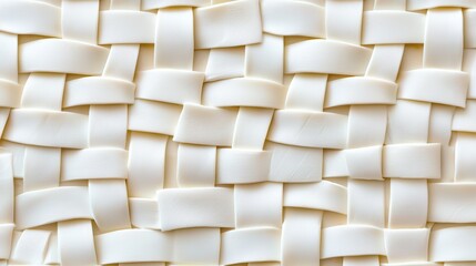 Poster - Elegant Geometric Texture of Beige Cubic Blocks Arranged in Uniform Grid Pattern