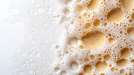 Poster - Mesmerizing Abstract Bubble Texture with Ethereal Frothy Pattern and Luminous Golden Hues