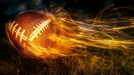 Wall Mural - soccer ball on fire