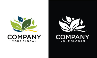 Poster - Creative natural leaf logo