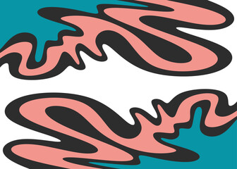 Poster - Abstract background with colorful melting liquid pattern