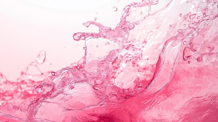 Poster - water splash in pink background
