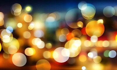 Poster - Colorful Bokeh Abstract Background