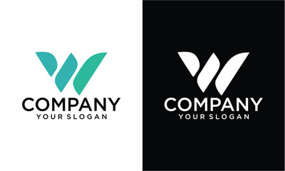 Poster - Creative Letter W logo design