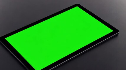Poster - This flat screen display prominently shows a vivid green background for chromakey effects.
