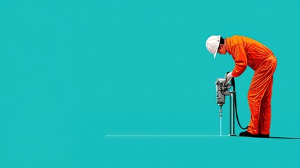 Poster - Industrial Technician Repairing Machinery in Factory Workshop